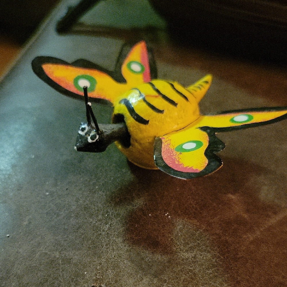 Handcrafted Colorful Wooden Butterfly Figurine